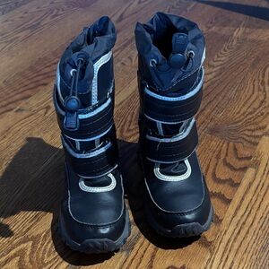 Lands End Kids Navy Winter Boots